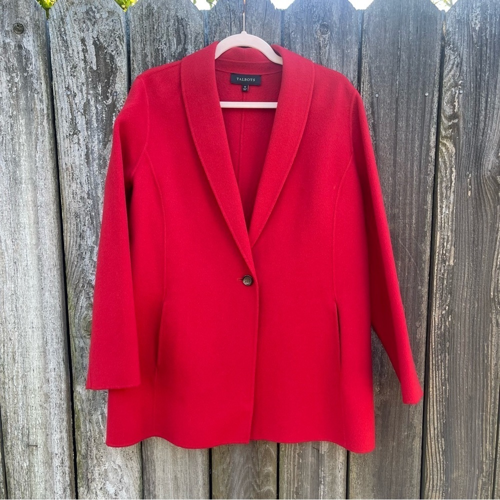 Talbots / Red Wool Jacket / Single Button / Women… - image 1